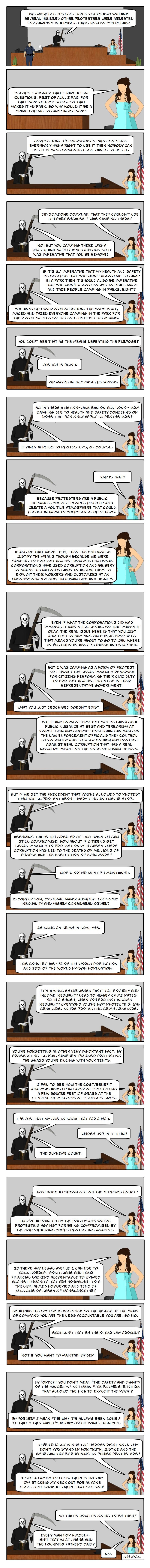 (Comic) How Protesting In Tents Works